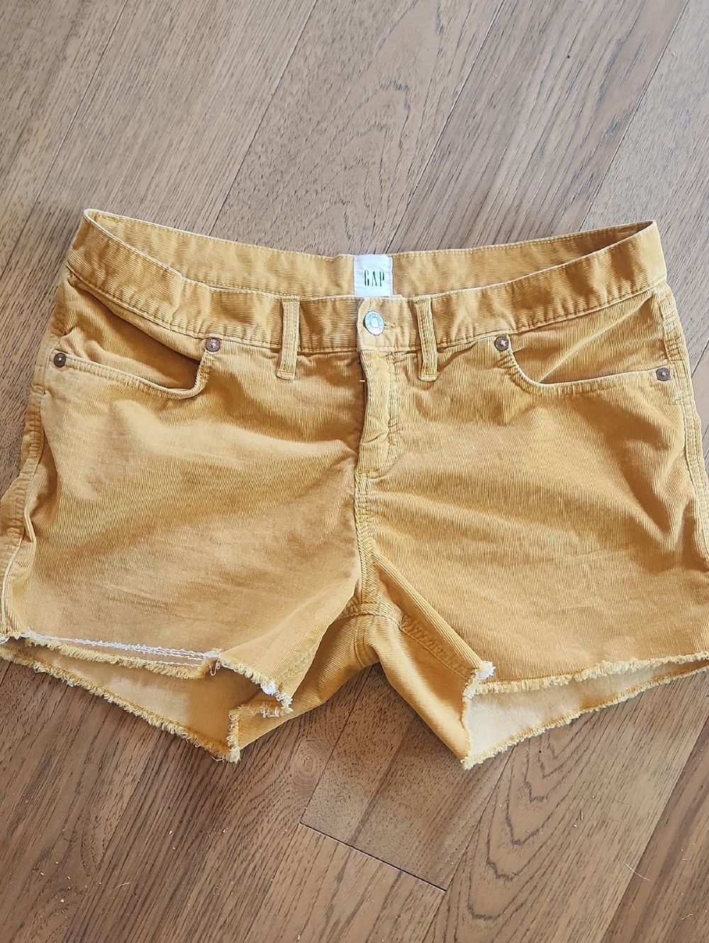 GAP Mustard Yellow Corduroy Jean Shorts